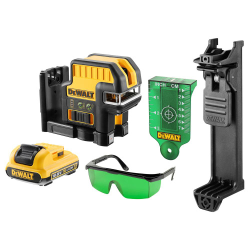 10.8V 5 Spot Cross Line Green Laser with 2.0Ah Battery, Charger & Case