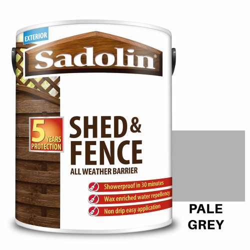 Sadolin Shed & Fence Wood Stain - Pale Grey 5 Litres image