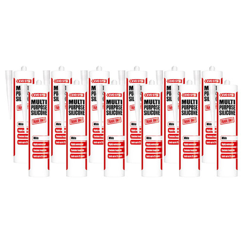 Evo-Stik EVO-STIK Multi Purpose Silicone 310ml White - Box of 12 image