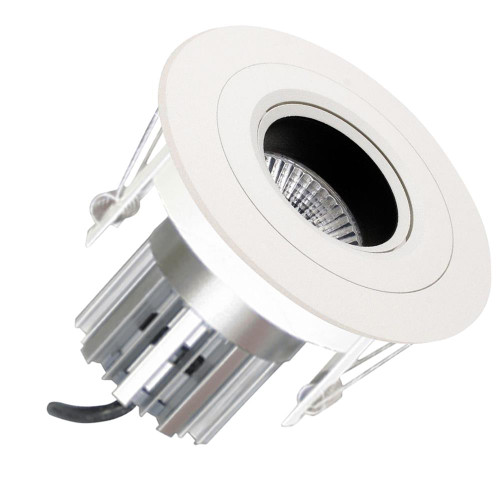 EMCO Die Cast Gimbal Low Profile Downlight with Recessed Baffle for MR16s - White image