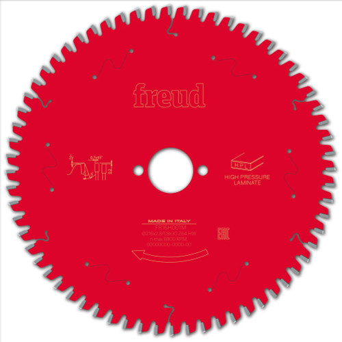 Freud High Pressure Laminate Mitre Saw Blade 216mm x 30mm 64T Corded image