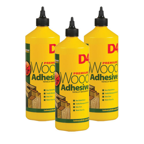 Everbuild D4 Premium Wood Adhesive, 1 Litre - Pack of 3