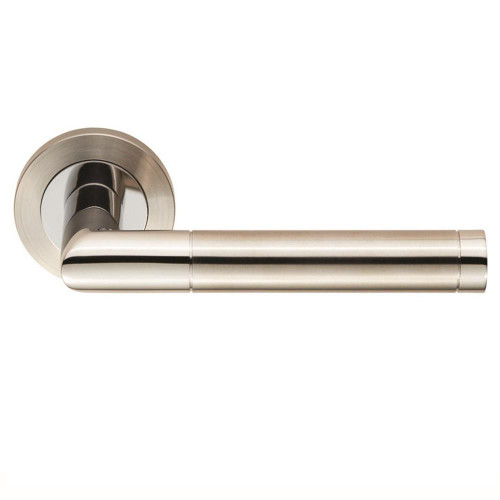 Eurospec Steelworx Treviri Lever On Screw Rose - Dual Finish image