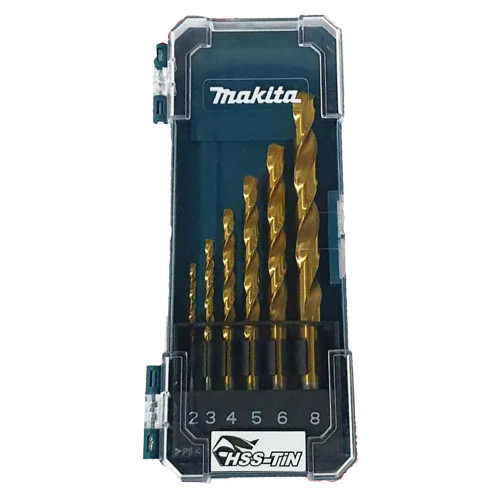 Makita HSS-TiN Drill Bit Set 6 Piece image
