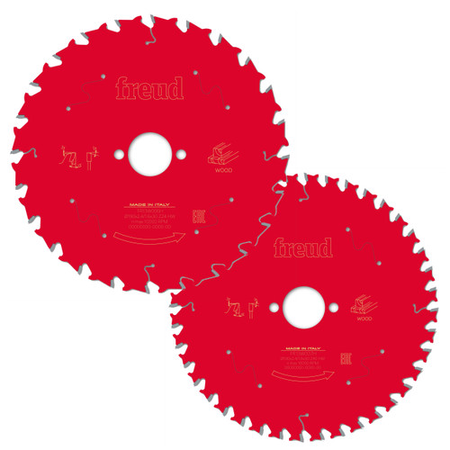 Freud 2 Piece 190mm x 30mm 24T & 40T Circular Saw Blades for Wood