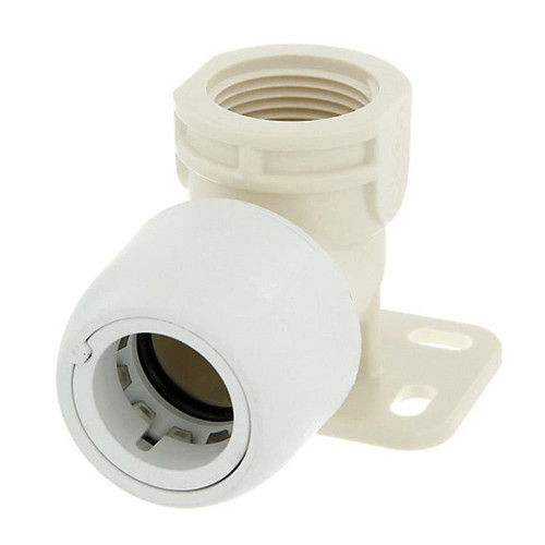 Hep20 15mm x 1/2'' Wall Plate Elbow White image