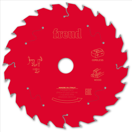 Freud Wood Saw Blade 160mm x 20mm 24T Cordless image