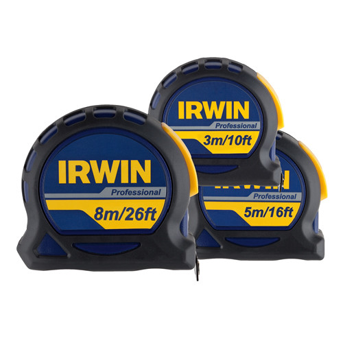 Irwin Professional Metric Tape Measure Triplepack
