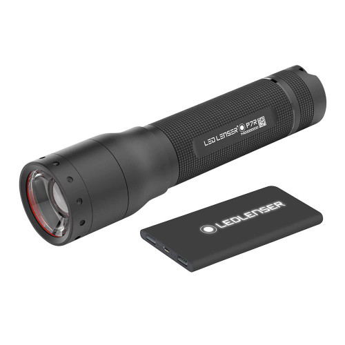 LED Lenser P7R Rechargeable torch 1000 lumens with Slim Line powerbank image