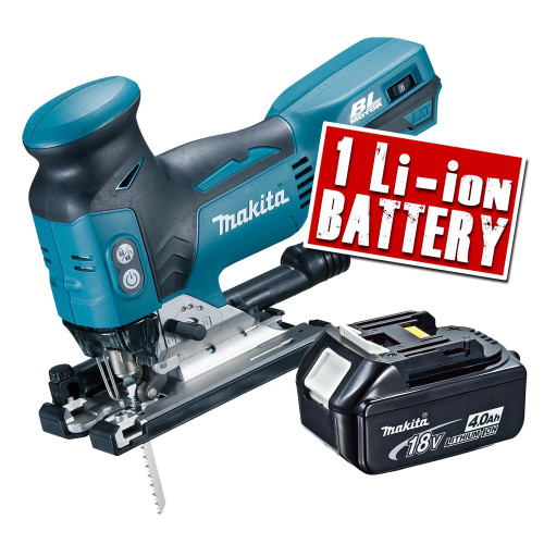 Makita 18v LXT Li-ion Brushless Jigsaw Body + 1 x 4.0Ah Battery image