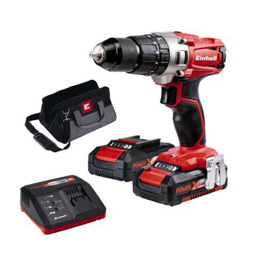 Einhell TE-CD 18/2 Li-i 18V Combi Drill with 2 x 1.5Ah Batteries, Charger and Case image