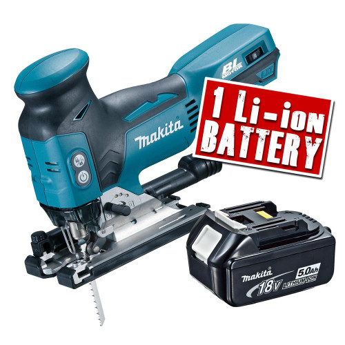 Makita 18v LXT Li-ion Brushless Jigsaw Body + 1 x 5.0Ah Battery image