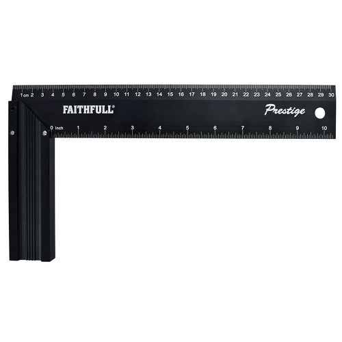 Faithfull Prestige Try Square Black Aluminium 300mm (12in)