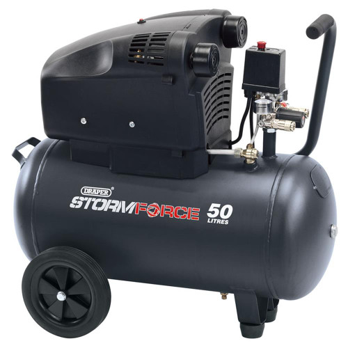 Draper 50L Twin V Oil Air Compressor (2.5HP/1.8kW) image