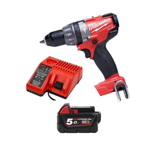 Milwaukee 18v Fuel Brushless Hammer Drill Driver (1 x 5.0Ah Battery) image