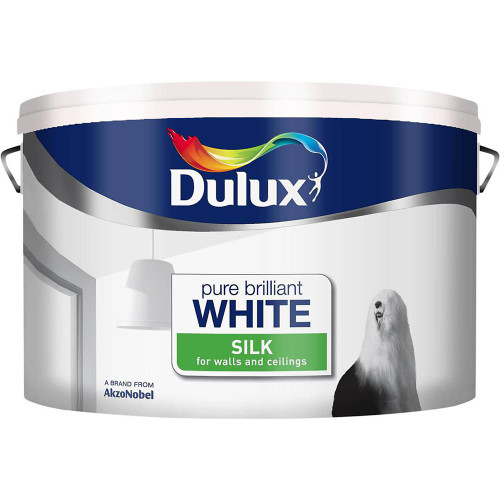 Dulux Pure Brilliant White Luxurious Silk Paint (10 Litre) image