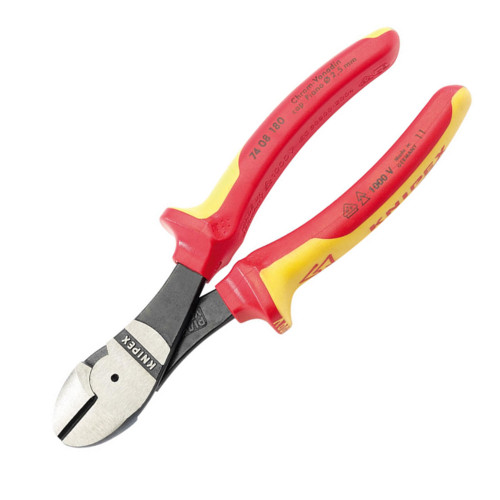 Knipex VDE High Leverage Diagonal Side Cutters 180mm