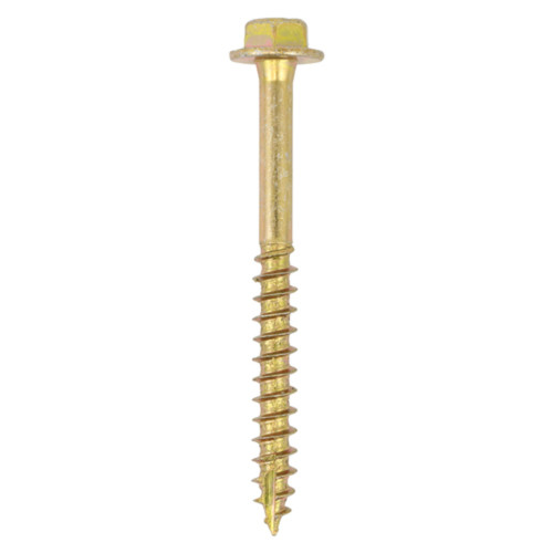 Timco Solo 10.0 x 50mm Coach Screw Zinc Yellow Passivated - Box of 50