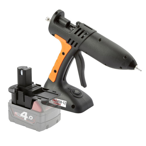 B-Tec 808 High Output Cordless12mm Glue gun with Milwaukee 18V Battery Adaptor - Body image