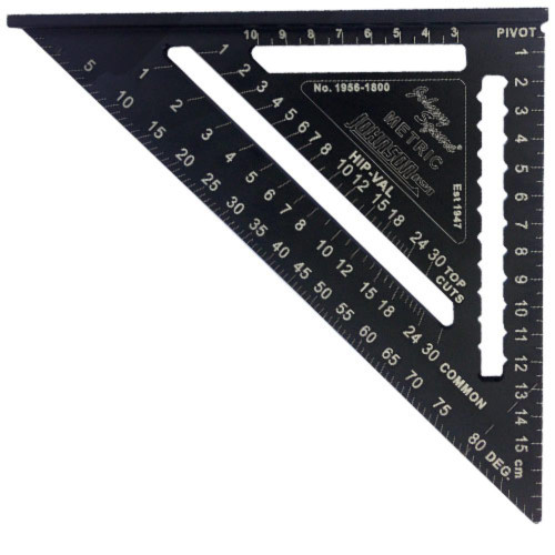 Johnson Professional Easy-Read Aluminium Rafter Square (Metric Only) 180mm image