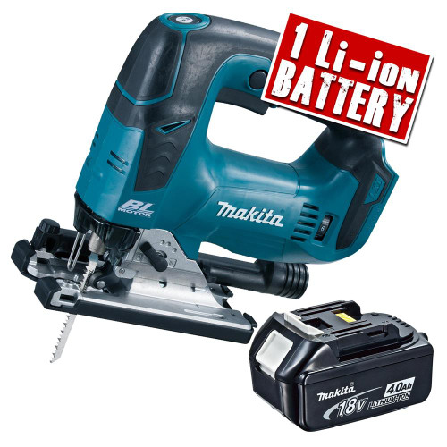 Makita 18v Li-ion Brushless Jigsaw Body + 1 x  4.0Ah Battery image