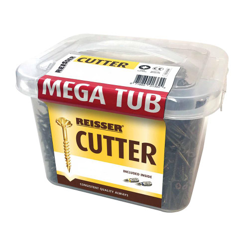 Reisser 5 x 100mm Cutter Wood Screws Mega Tub of 800 image