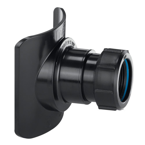McAlpine 4''/110mm x 1 1/2'' Pipe Mechanical Soil Boss Connector (Black)
