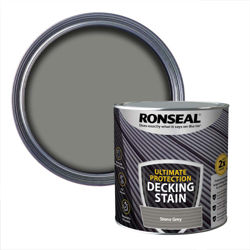 Ronseal Ultimate Protection Decking Stain 2.5L Stone Grey image
