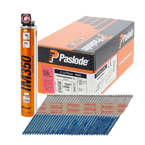 Paslode 34° 75 x 3.1mm Hot Dip Galvanised IM350+ Collated Nails - Pack of 1100 image