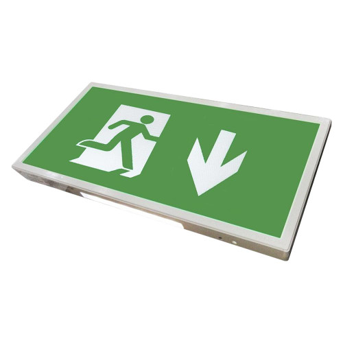 EMCO LED Emergency Slimline Exit Box - Down Arrow image
