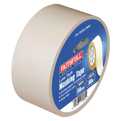 Faithfull Low Tack Masking Tape 50mm x 50m image