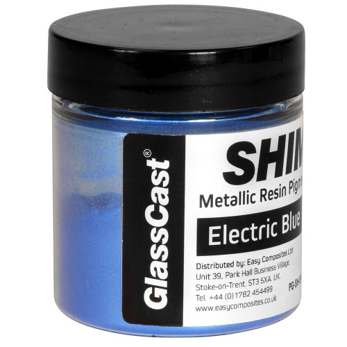 Glass Cast SHIMR Metallic Resin Pigment Powder - Electric Blue 20g image