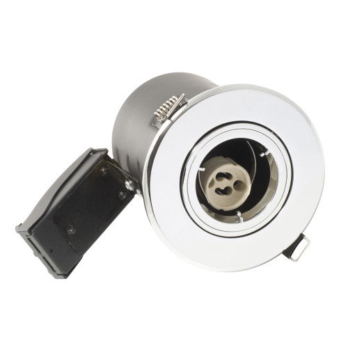 Luceco Fire Rated Adjustable Downlight for GU10 - Polished Chrome