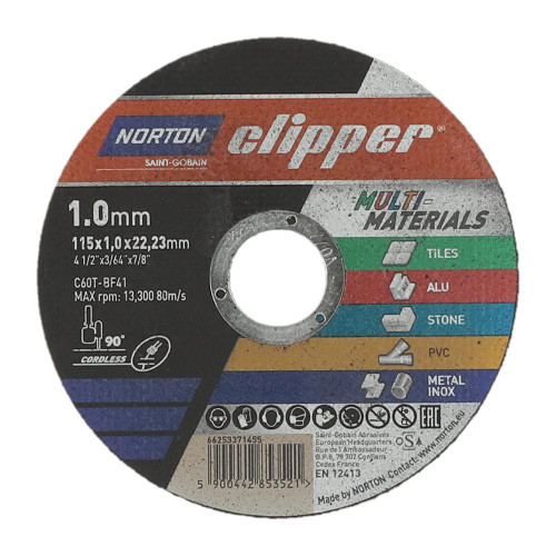 Norton Clipper 115 x 22.23mm Multipurpose Cutting Disc image