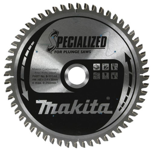 Makita Specialized Plunge Corian Saw Blade 165mm x 20mm 48T 2.4mm Kerf image