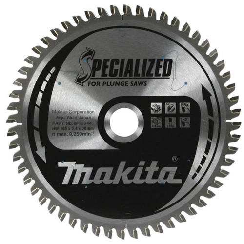 Makita Specialized Plunge Corian Saw Blade 165mm x 20mm 48T 2.4mm Kerf image Makita Specialized Plunge Corian Saw Blade 165mm x 20mm 48T 2.4mm Kerf image
