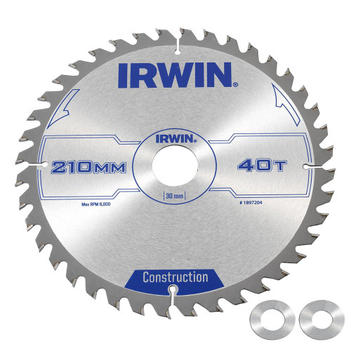 Irwin Construction Saw Blade 160mm x 30mm 40T Corded image