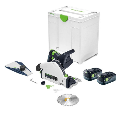 Festool TSC 55 18V Brushless Plunge Saw - Body & Case with 2x FREE 5.2Ah Batteries image