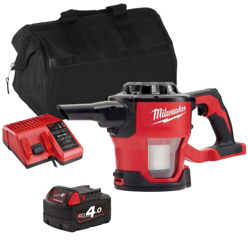 Milwaukee M18 CVITS 18V M18 Vacuum Cleaner with 1 x 4Ah Battery, Charger and Bag image