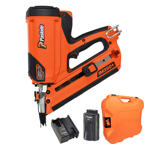 Paslode IM350+ LITHIUM 7.2V Gas First Fix Framing Angled Nail Gun, 1x 2.1Ah Battery, Charger & Case image