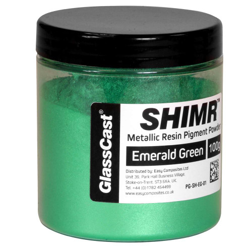 Glass Cast SHIMR Metallic Resin Pigment Powder - Emerald Green 100g image