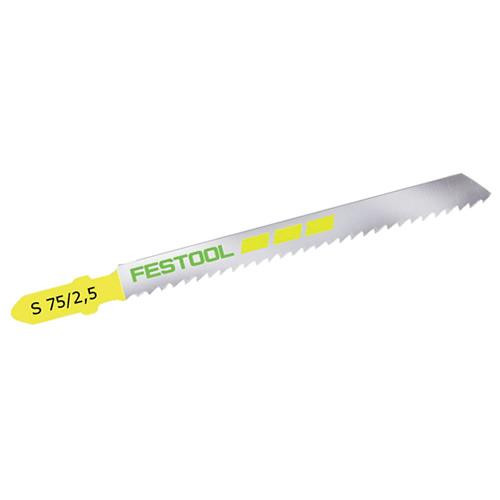 Festool 75mm Long Jigsaw Blades Clean Cut Wood (Pk 5)