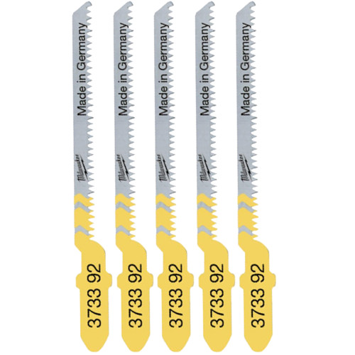 Milwaukee T101AO 50mm x 1.35mm Curve Jigsaw Blades - Pack of 5 image