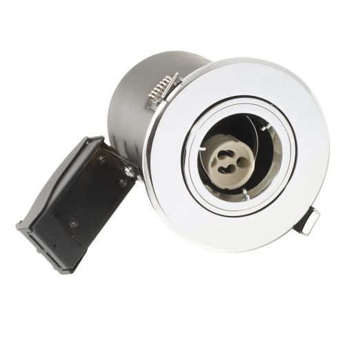 Luceco Fire Rated & IP65 Fixed Downlight for GU10 - Polished Chrome image