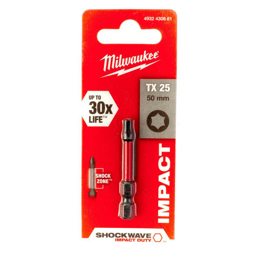 Milwaukee TX25 50mm Shockwave Impact Screwdriver Bit image