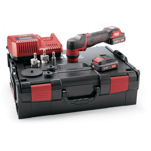 Flex PXE 80 10.8-EC 75mm Brushless Polisher with 2x 2.5Ah Batteries, Charger & L-BOXX Case image