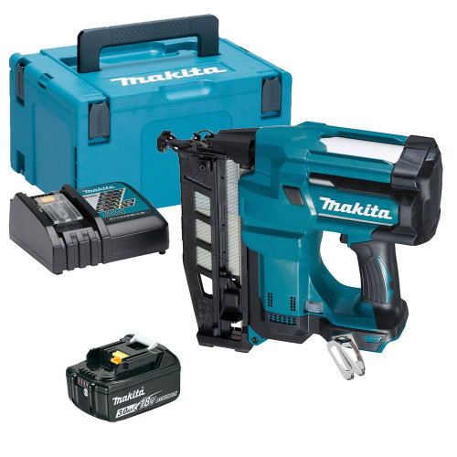 Makita DBN600RJX 18V LXT Second Fix Finishing Nail Gun with 1x 3.0Ah Battery, Charger & Case
