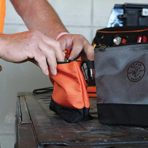 Klein 2 Pack of Stand Up Zipper Bags Orange / Grey