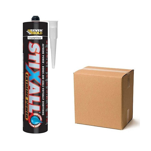 Everbuild Stixall Building Adhesive/Sealant (Clear) Box of 12 image