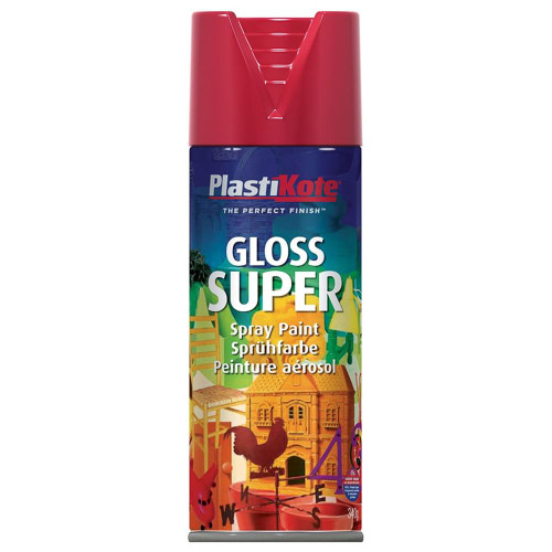 Plastikote Super Gloss Spray 400ml Bright Red image